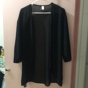 H&M black chiffon kimono